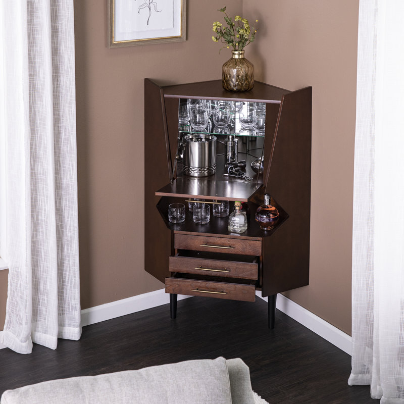 Wayfair hester corner bar cabinet discount